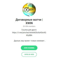 Официальный телеграм канал проекта XWIN.BET