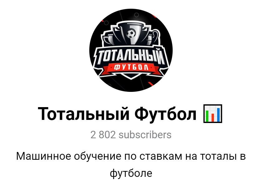 Каппер Тотальный футбол в Телеграмм