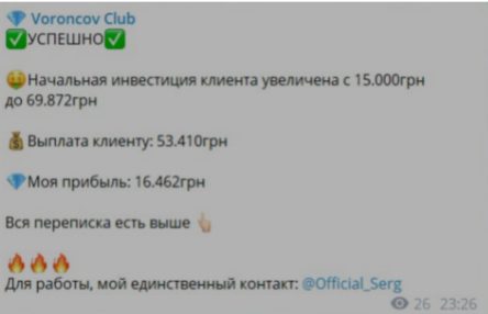 Voroncov Club - инвестиции