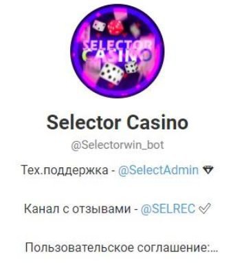 Selector Casino Телеграмм бот