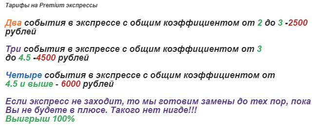 Bet-Express тарифы