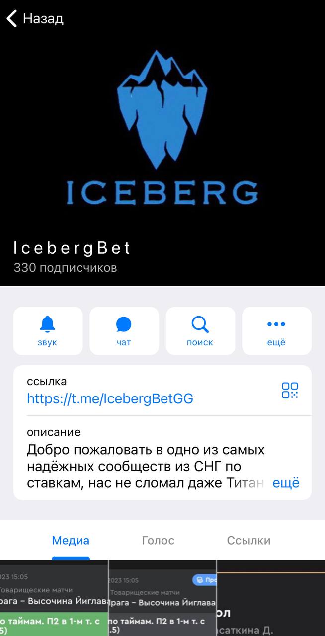 Iceberg Bet телеграм