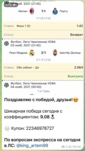 Статистика Телеграмм канала Искусственный футбольный Бот