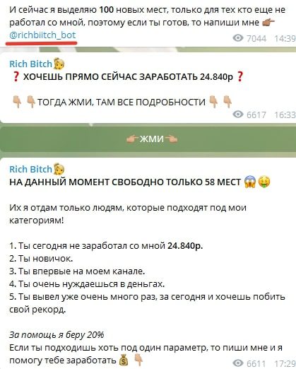 Телеграм Rich Bitch