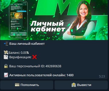 Личный кабинет в MONEY TRADE
