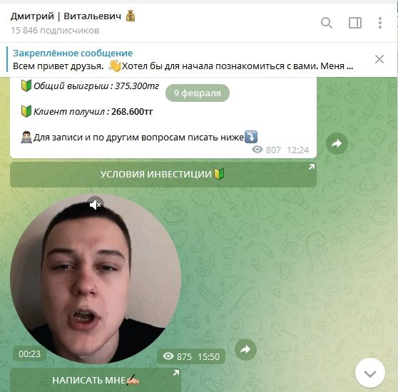 Телеграмм Дмитрий Витальевич - схема работы