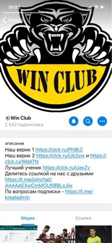 Телеграмм Win Club