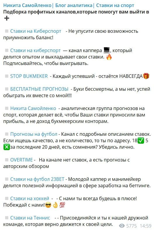 Реклама сторонних ресурсов в Телеграм Никита Самойленко