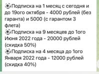 Цены на услуги от каппера Win Club в Telegram