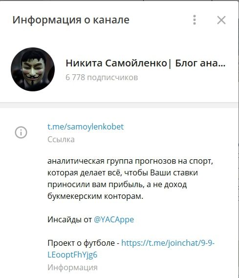 Никита Самойленко | Блог аналитика | Ставки на спорт