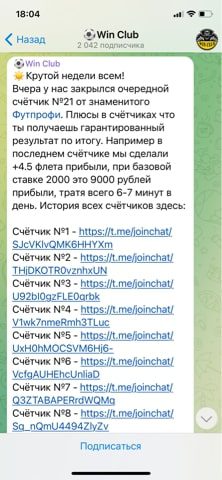Как работает Вин Клаб в Телеграмм
