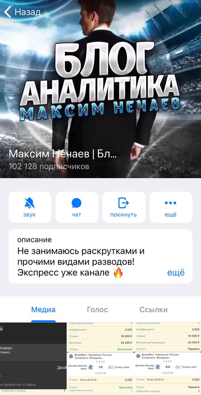 Максим Нечаев в телеграмме