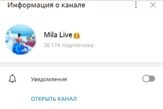 Mila live информация о канале