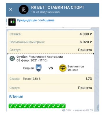 RR BET статистика
