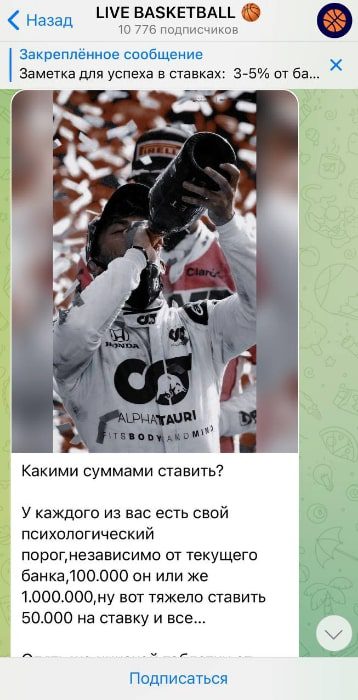 Статистика канала LIVE BASKETBALL