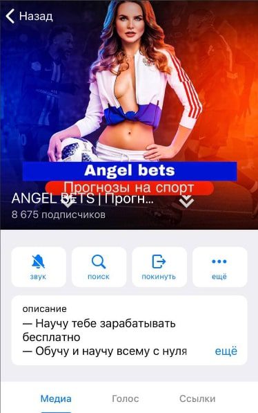 Телеграмм канал ANGEL BETS
