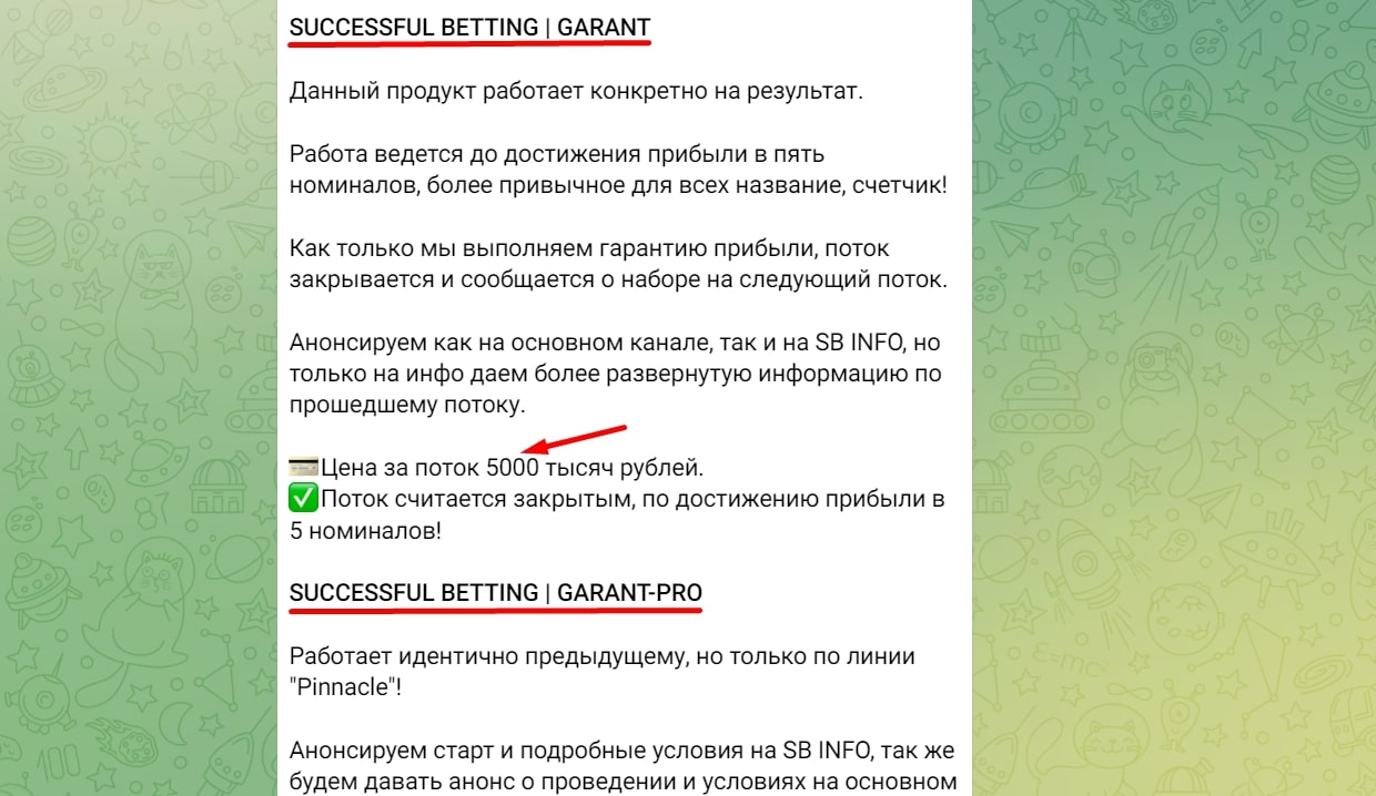 Successful Betting телеграм пост