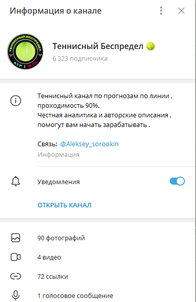 теннисный беспредел телеграмм